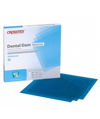 Crosstex Dental Dam, Latex, Powder-Free/Low Protein (Unflavored)